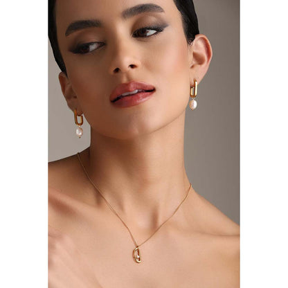 Dusala India White Dangle Dream Earrings