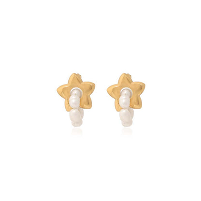 Dusala India White Starry Luxe Earrings