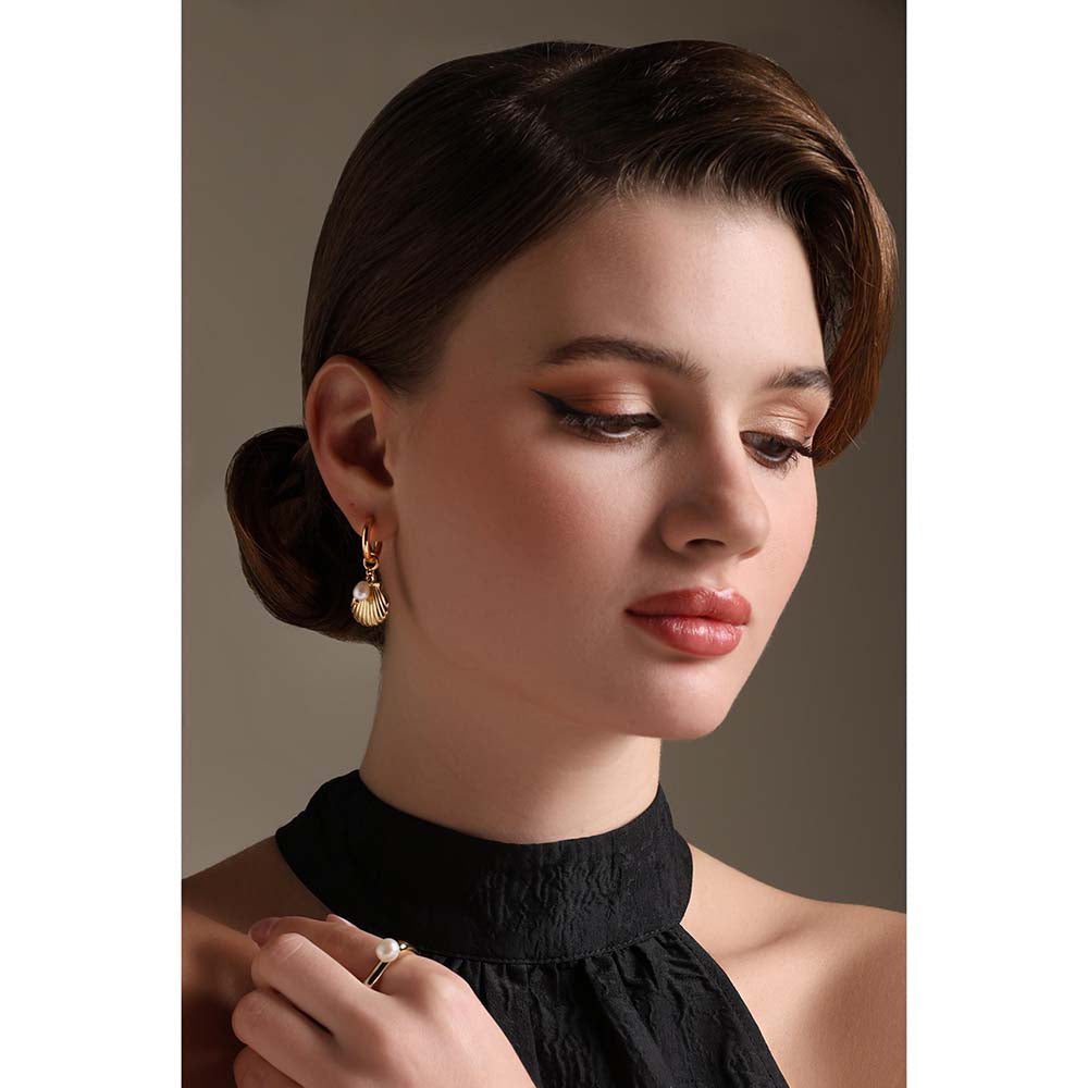 Dusala India White Ocean Vibe Earrings