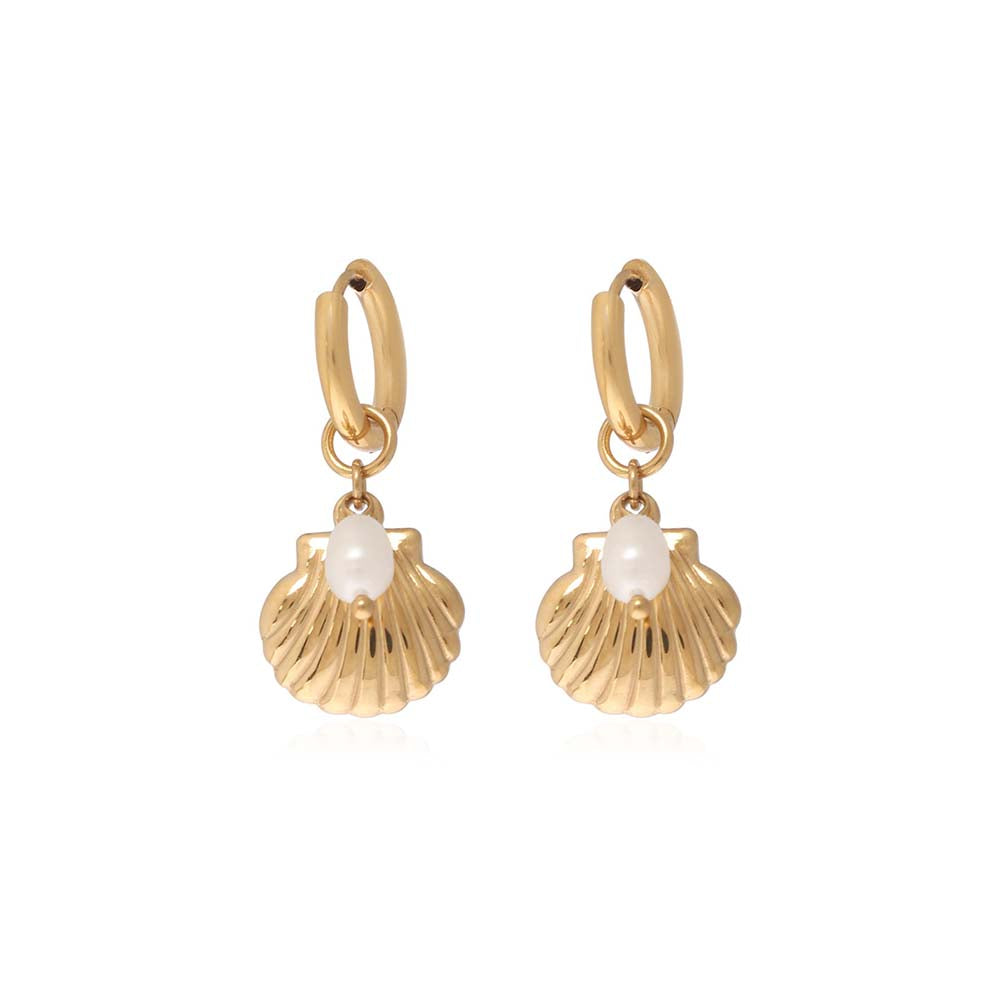 Dusala India White Ocean Vibe Earrings