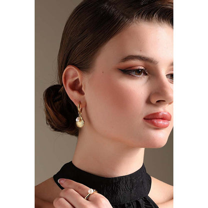 Dusala India White Ocean Vibe Earrings