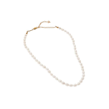 Dusala India White Clavicle Pearl Grace Necklace