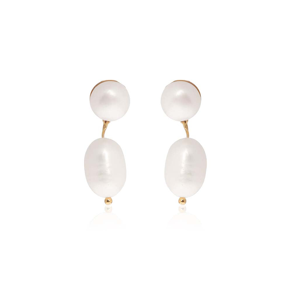 Dusala India White Daily Chic Earrings