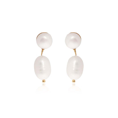 Dusala India White Daily Chic Earrings