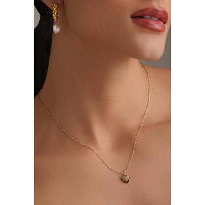 Dusala India White Heart Celebration Pendant Necklace