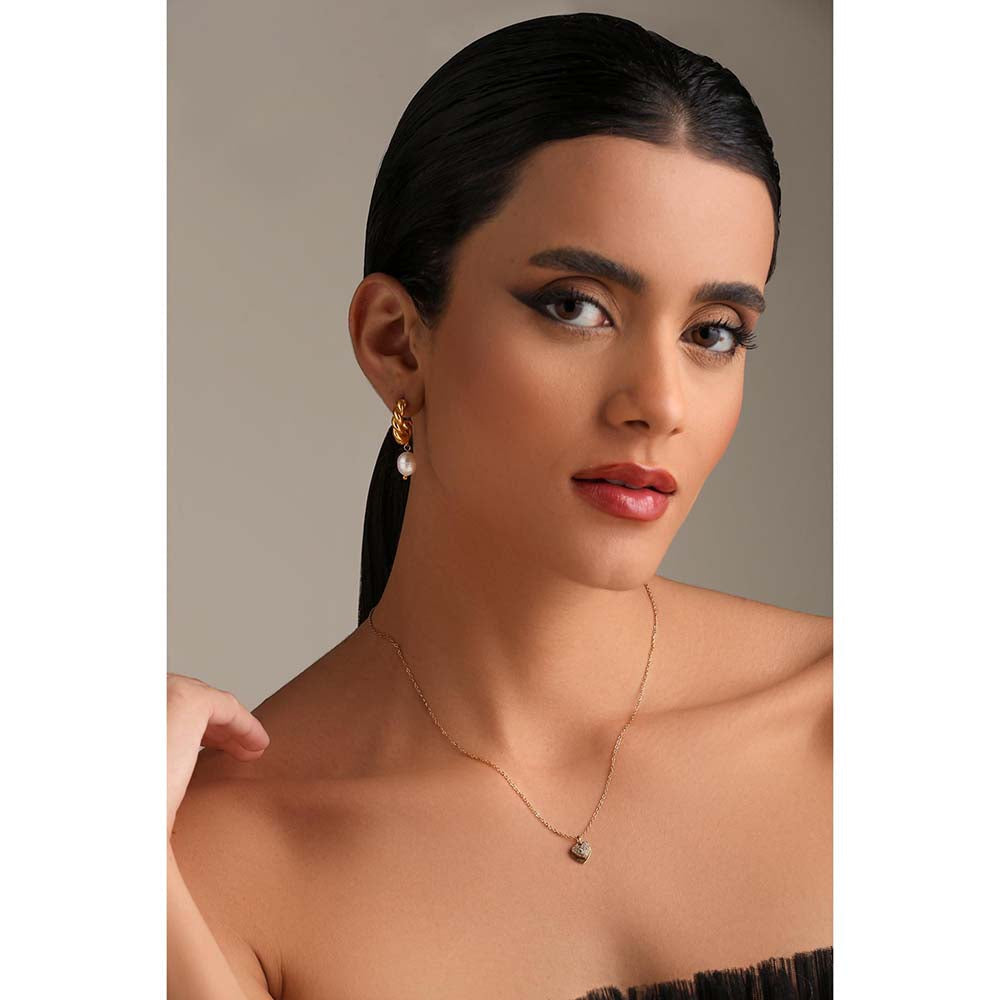 Dusala India White Heart Celebration Pendant Necklace