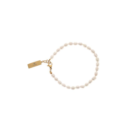 Dusala India White Love Pearl Charm Bracelets