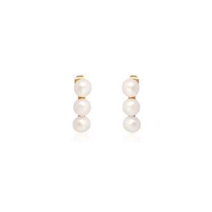 Dusala India White Chic Earrings