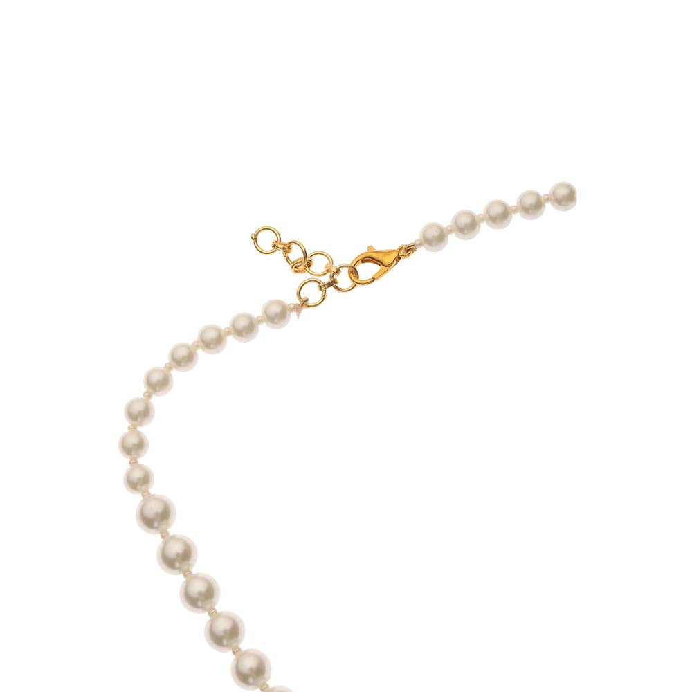 Dusala India White Natural Pearl Necklace