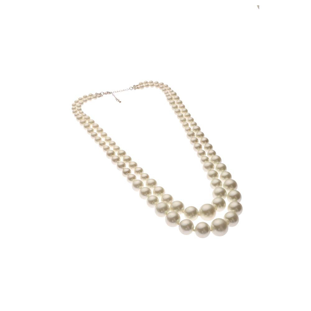 Dusala India White Double Trouble Necklace