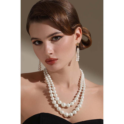 Dusala India White Double Trouble Necklace