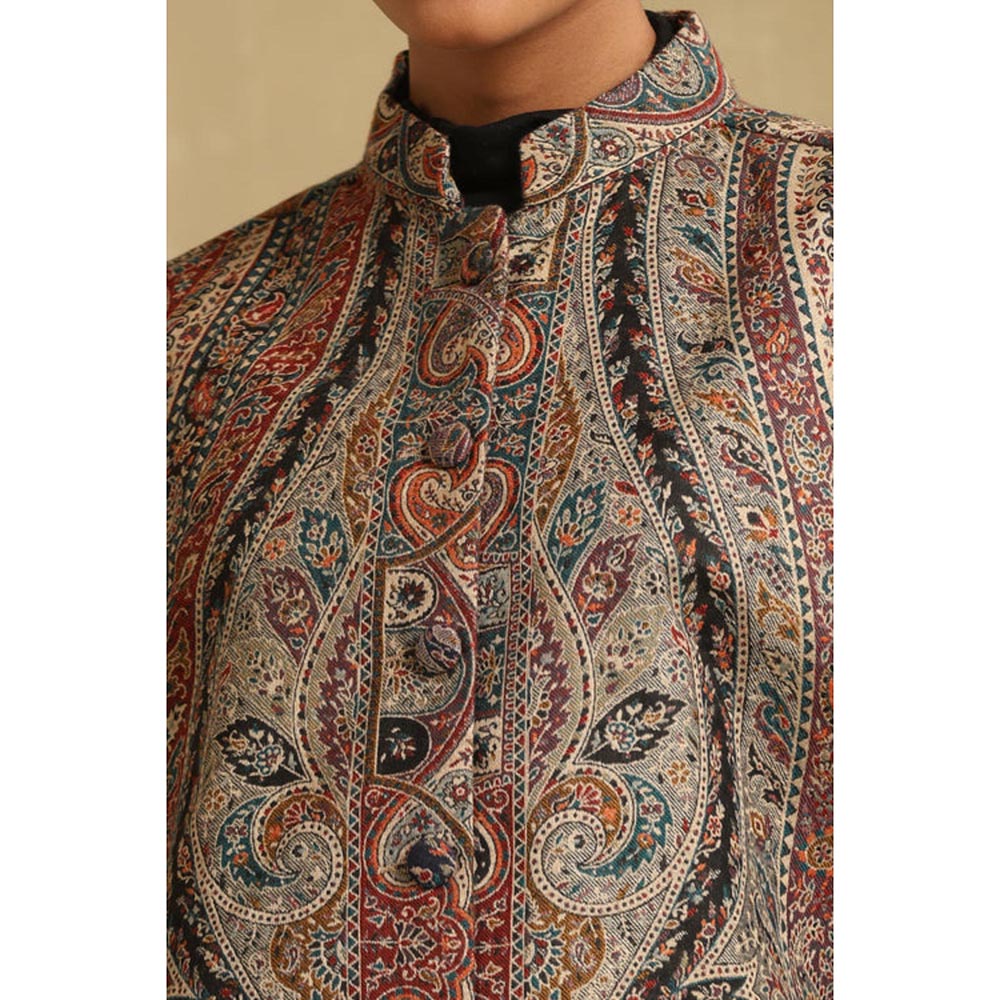 Dusala India Jazz Fine Wool Silk Multi-Colour Cape