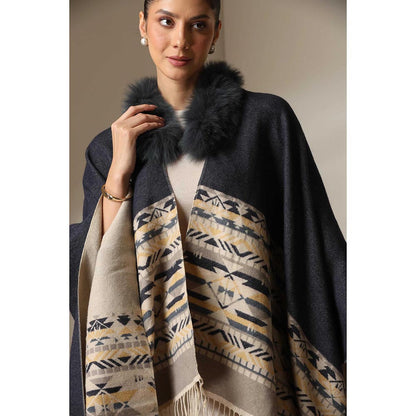 Dusala India Dusala Arctic Dune Vegan Fur Cape