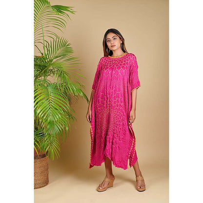 Dyelogue Three Flowers Kaftan