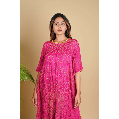 Dyelogue Three Flowers Kaftan