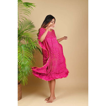 Dyelogue Three Flowers Kaftan