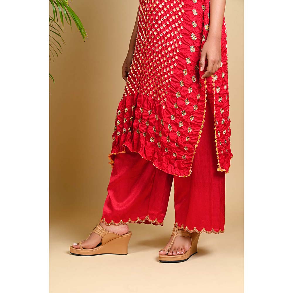 Dyelogue Scallop Embroidered Pants