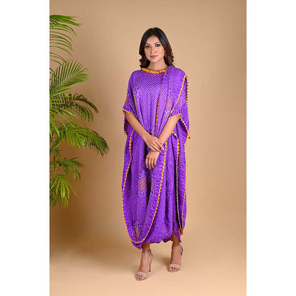 Dyelogue Drape Dress - Valley Of Flowers