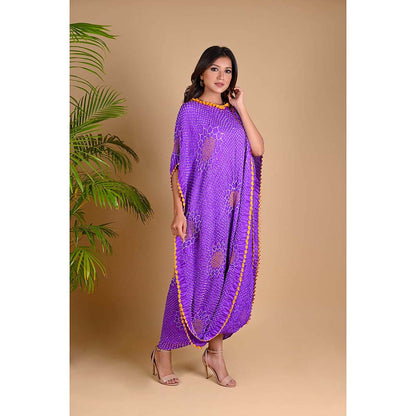 Dyelogue Drape Dress - Valley Of Flowers