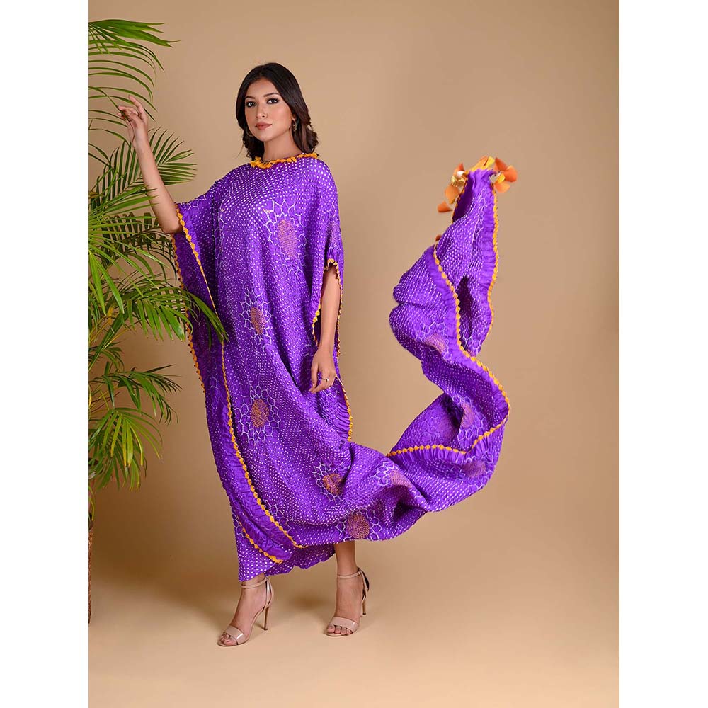 Dyelogue Drape Dress - Valley Of Flowers