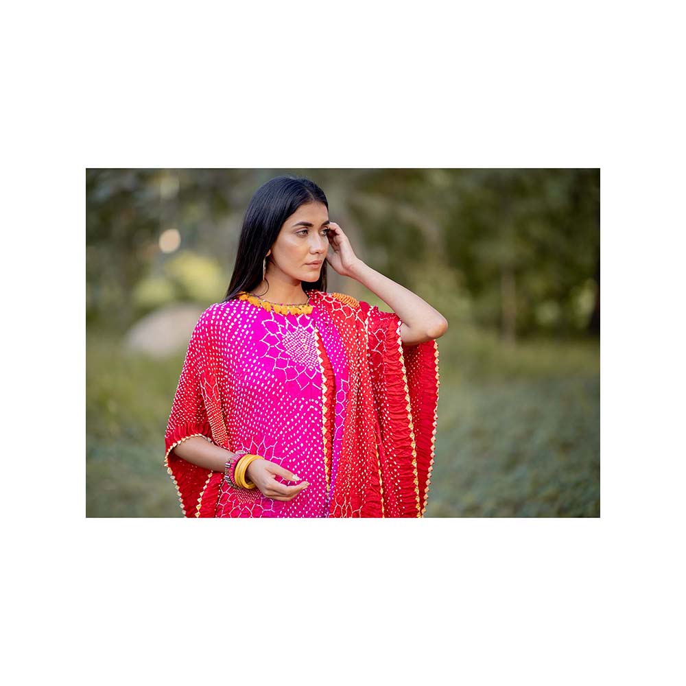 Dyelogue Drape Dress - Valley Of Flowers