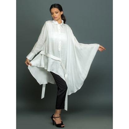 Echke Asymmetric Shirt Co-Ord (Set of 2)