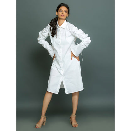 Echke Collared Shirt Dress