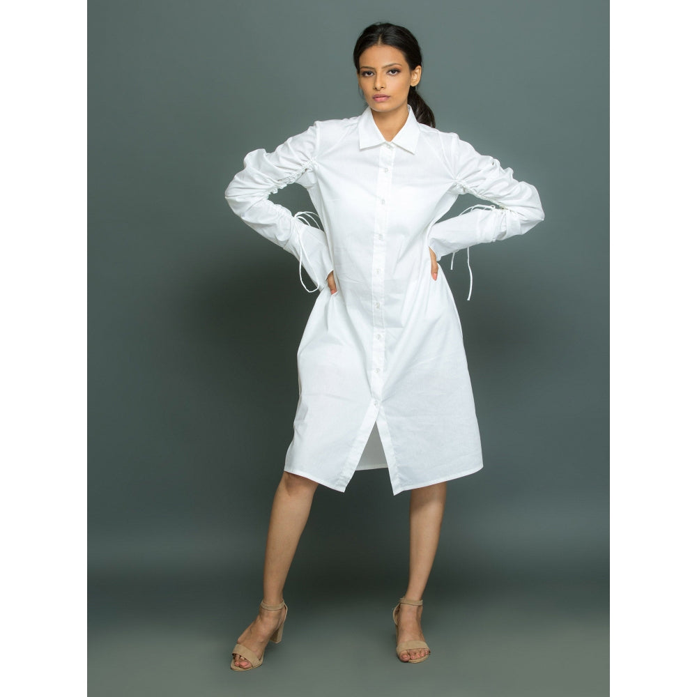 Echke Collared Shirt Dress