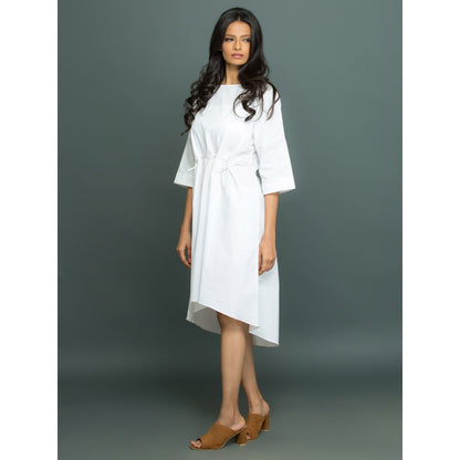 Echke Shirt Dress with Tie-Up