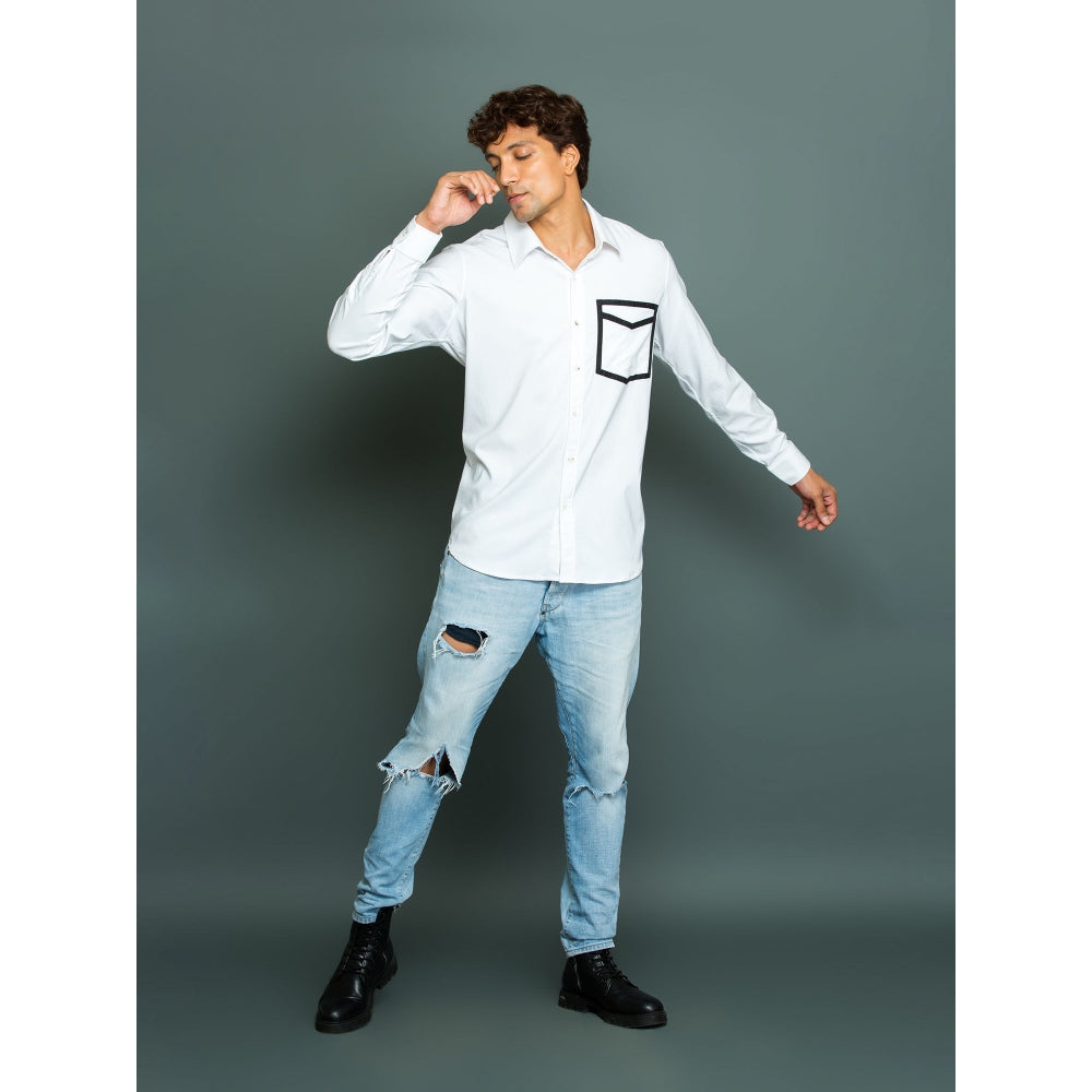 Echke White Shirt with Postman Pocket