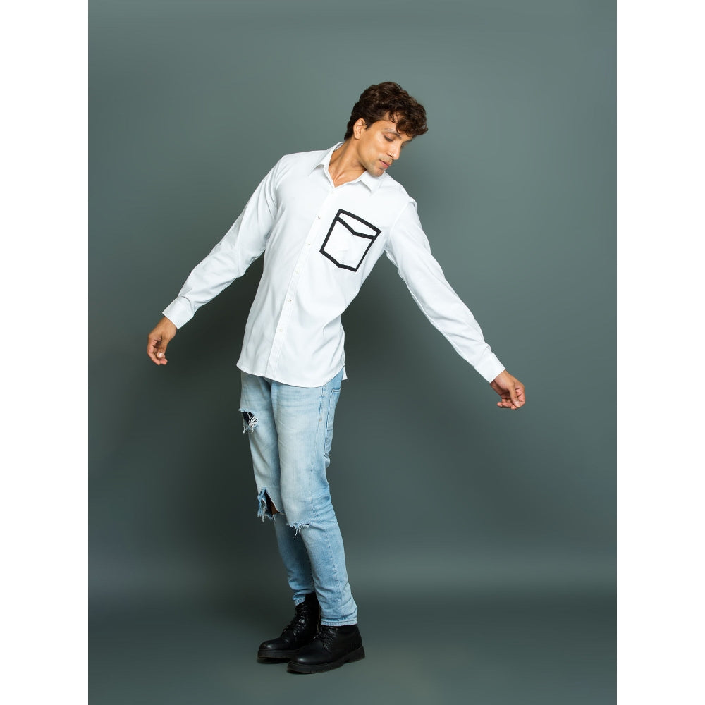 Echke White Shirt with Postman Pocket