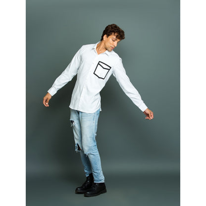 Echke White Shirt with Postman Pocket