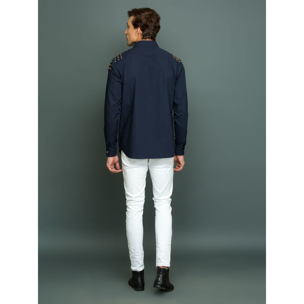 Echke Blue with Shoulder Rivets