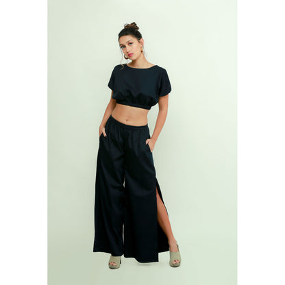Echke Short Top And Palazzo Co-Ord Set