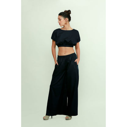 Echke Short Top And Palazzo Co-Ord Set