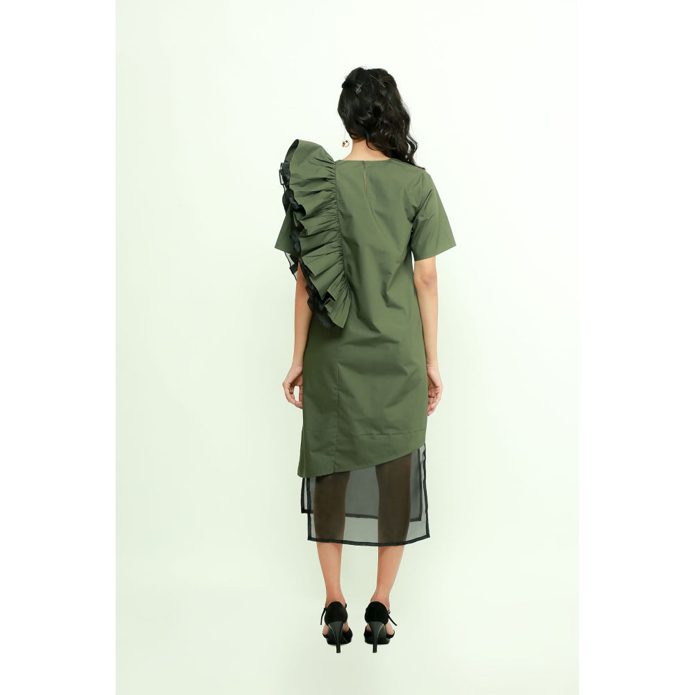 Echke Organza Frilled Dress