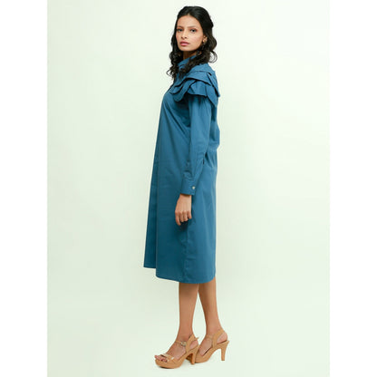 Echke Shirt Dress With Detailing On Right Shoulder