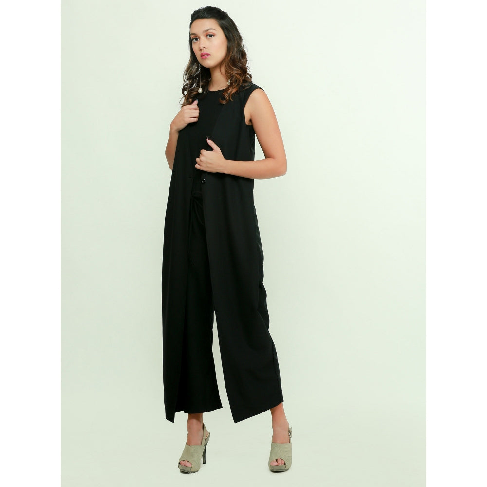Echke Jumpsuit With Center Closure And Tie-Up