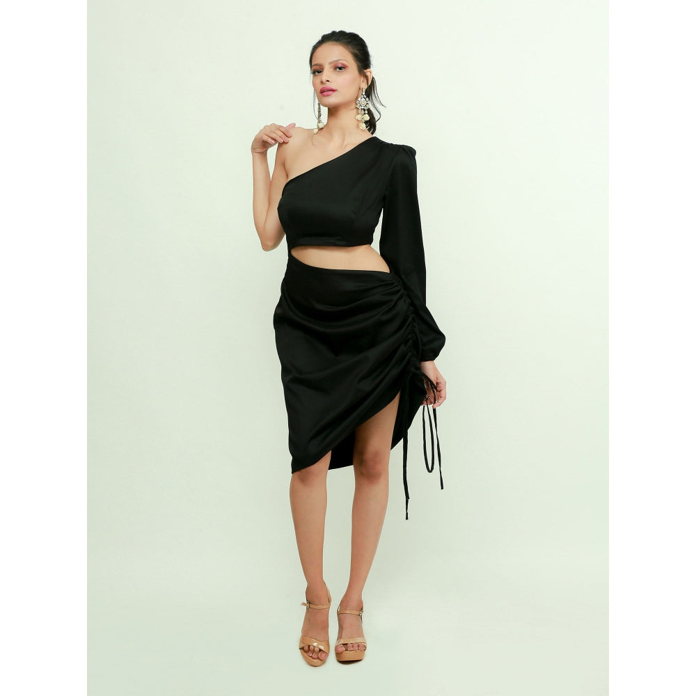Echke One Shoulder Dress With Cut Out Feature