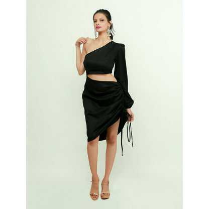 Echke One Shoulder Dress With Cut Out Feature