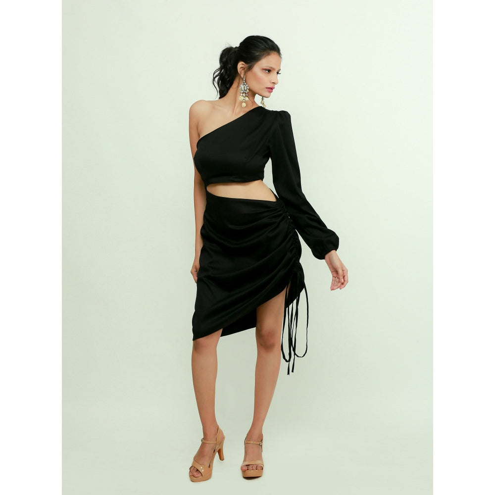Echke One Shoulder Dress With Cut Out Feature
