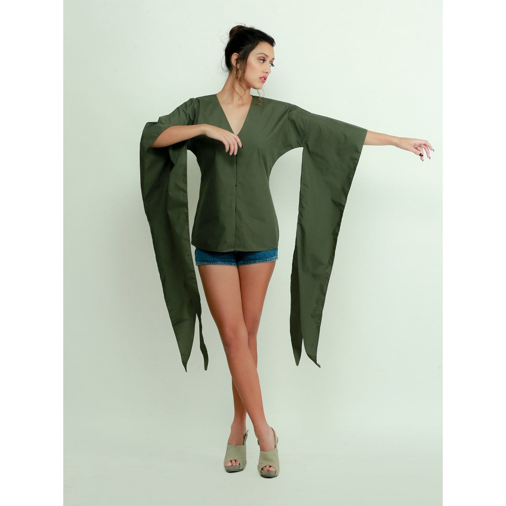 Echke Tie-Up Sleeves Top