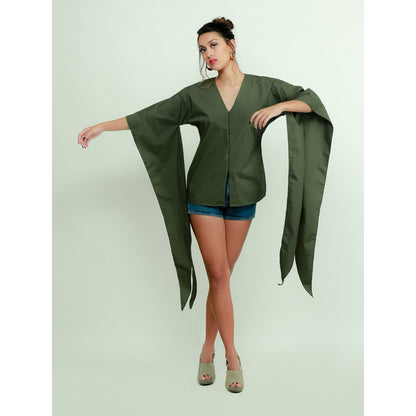 Echke Tie-Up Sleeves Top