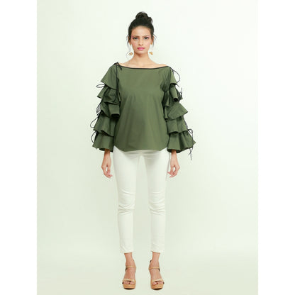 Echke Top With Open Sleeve Feature And Self Strings
