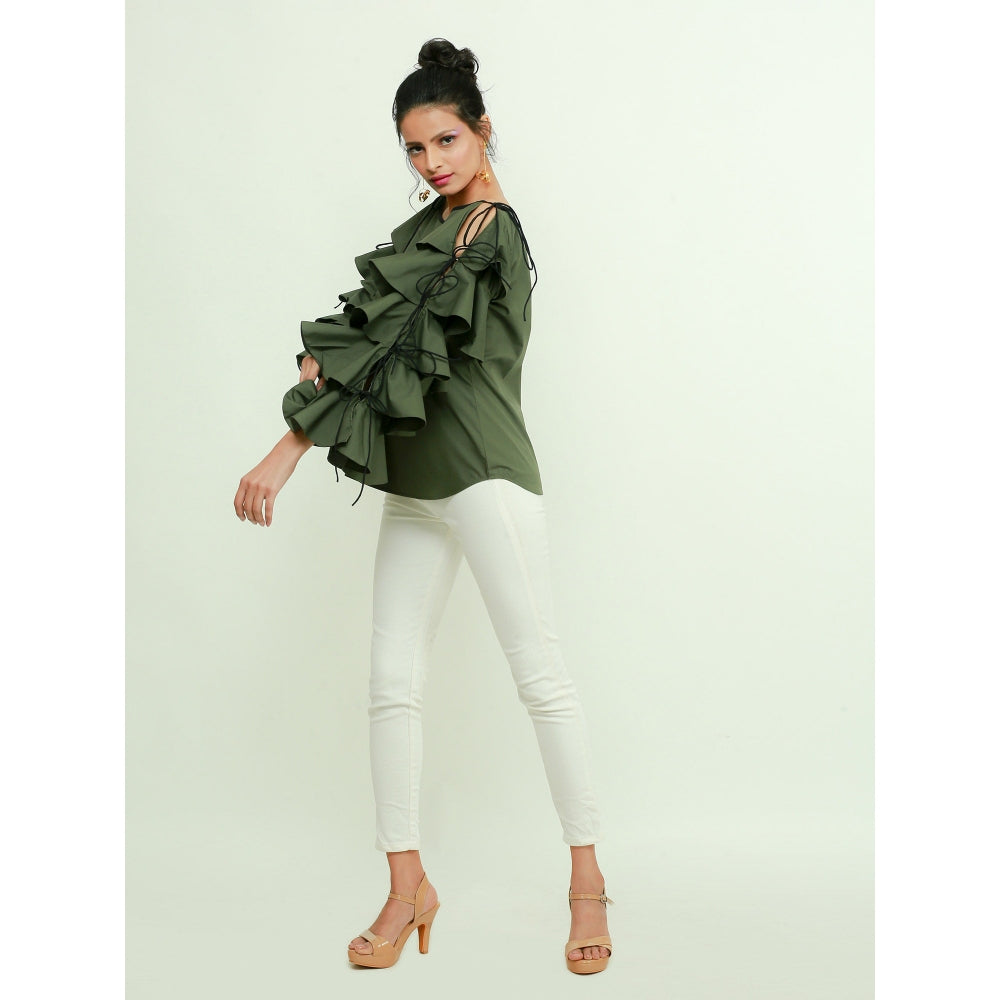 Echke Top With Open Sleeve Feature And Self Strings