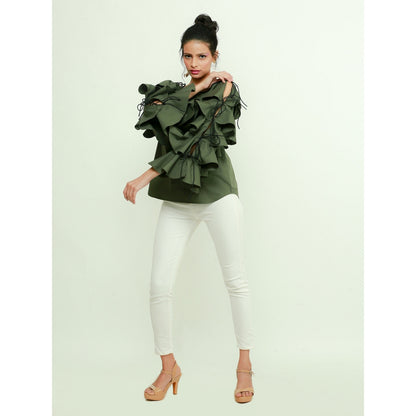 Echke Top With Open Sleeve Feature And Self Strings