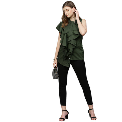 Echke Extended Collar and Frill Top