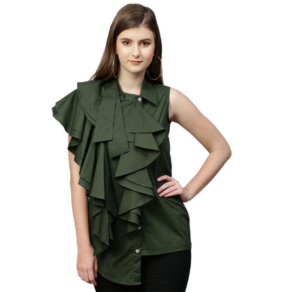 Echke Extended Collar and Frill Top