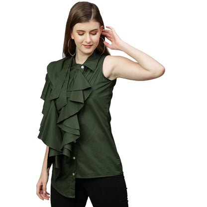 Echke Extended Collar and Frill Top