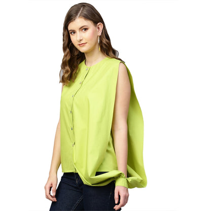 Echke Open Drape Sleeve Shirt